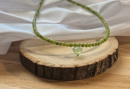 Jade Necklace with Jade Charm