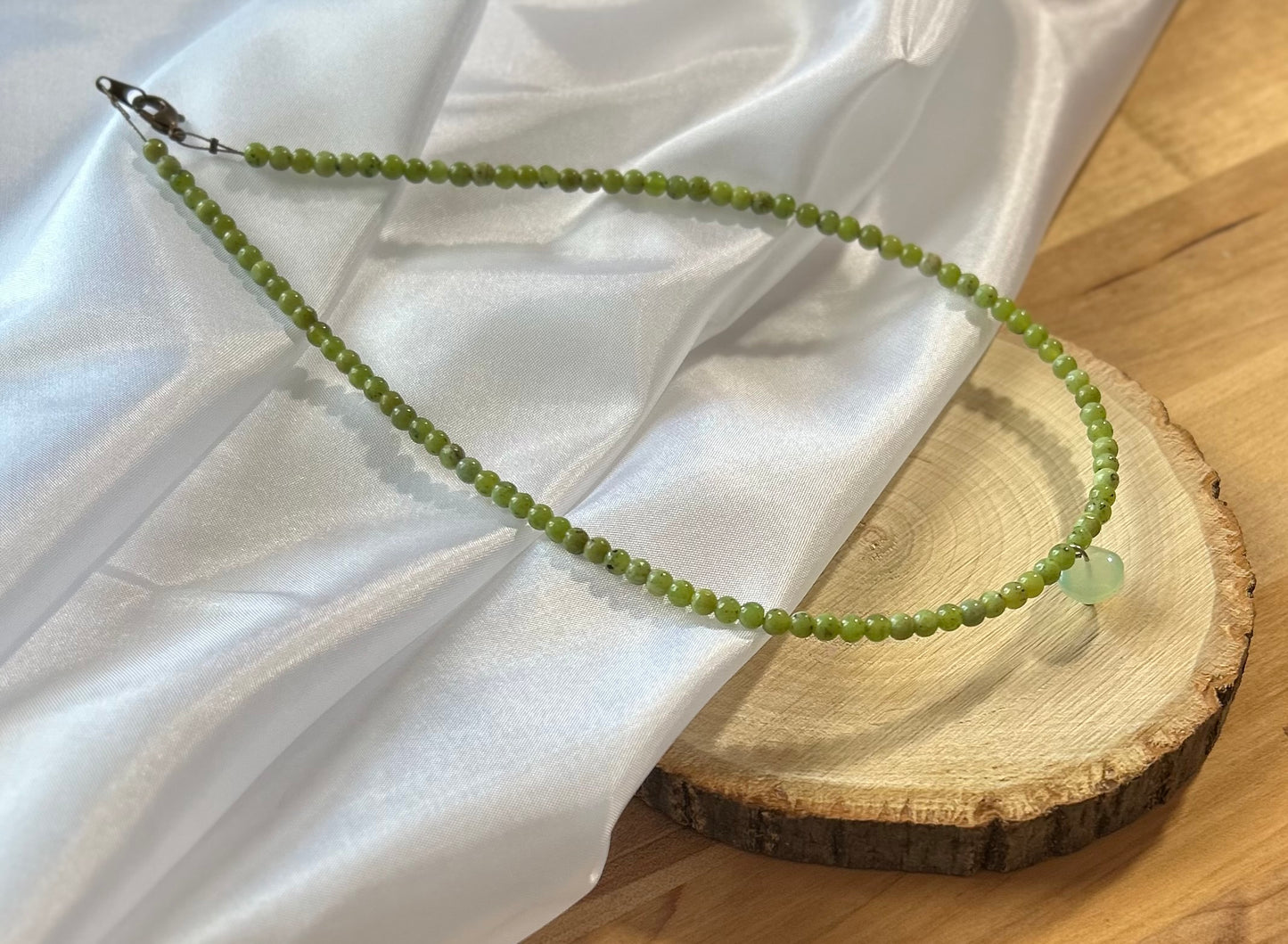 Jade Necklace with Jade Charm