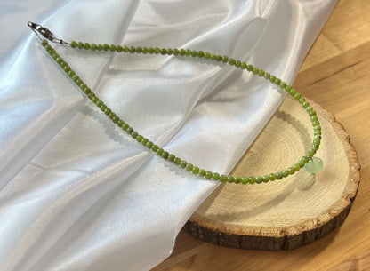 Jade Necklace with Jade Charm