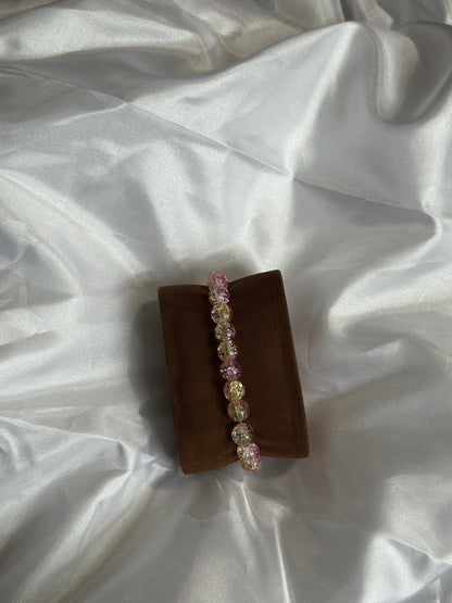 Crackled Bead Bracelet Glass