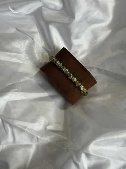 Crackled Bead Bracelet Glass